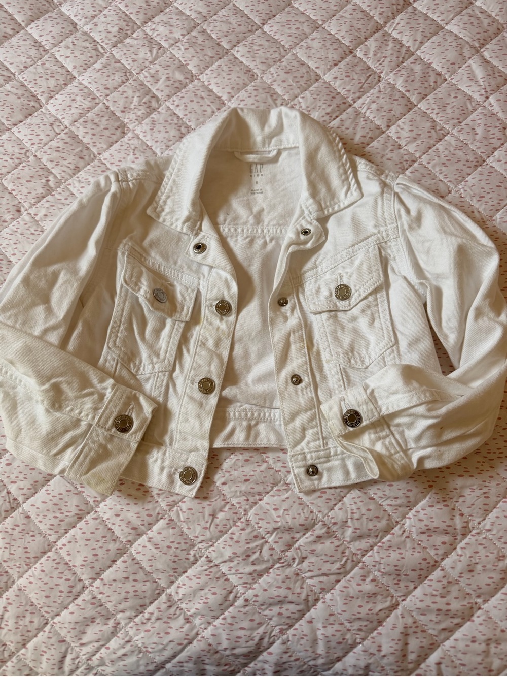 GAP White Kids Denim Jean Jacket